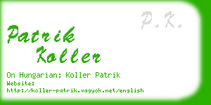 patrik koller business card